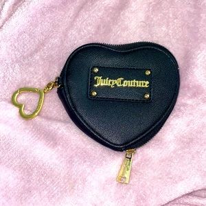 JUICY COUTURE BLACK HEART COIN POUCH